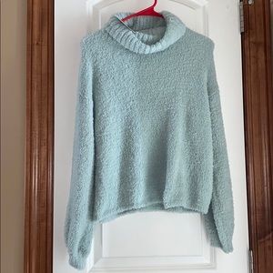 So kohl’s mint green cozy sweater! Size Medium